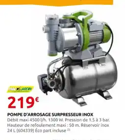 Rural Master Pompe d'arrosage surpresseur inox offre