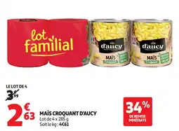Auchan Maïs croquant d'aucy offre