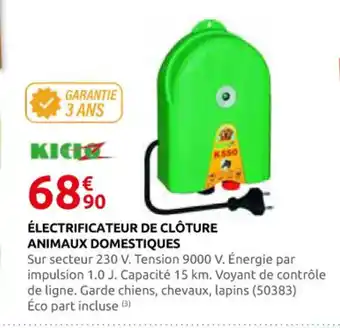 Rural Master Électrificateur de clôture animaux domestiques offre