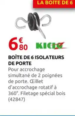 Rural Master Boîte de 6 isolateurs de porte offre