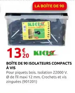 Rural Master Boîte de 90 isolateurs compacts à vis offre