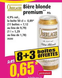 Norma Oberlager Bière blonde premium offre