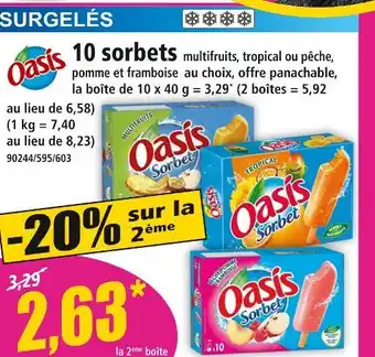 Norma Oasis 10 sorbets offre