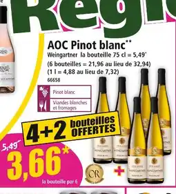 Norma WEINGARTNER Aoc pinot blanc offre