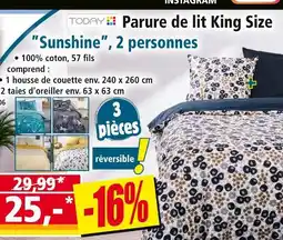 Norma TODAY Parure de lit king size sunshine 2 personnes offre