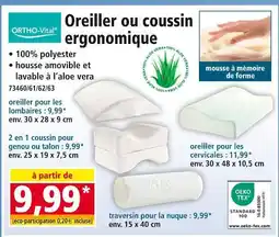 Norma ORTHO-Vital Oreiller pour les lombaires offre