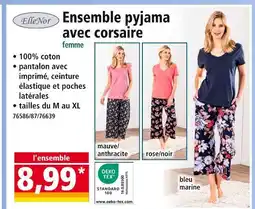 Norma ELLENOR Ensemble pyjama avec corsaire femme offre