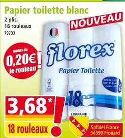 Norma Florex Papier toilette blanc offre