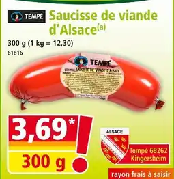 Norma TEMPE Saucisse de viande d'Alsace offre