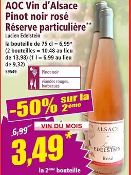 Norma Lucien Edelstein AOC Vin d’Alsace Pinot noir rosé Réserve particulière offre