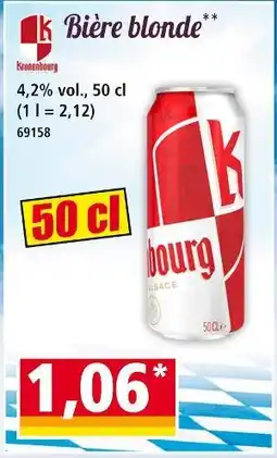Norma Kronenbourg Bière blonde offre