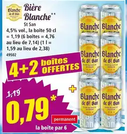 Norma ST SAN Bière Blanche offre