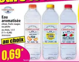 Norma CRISTALINE Eau aromatisée citron, fruits rouges ou pêche offre