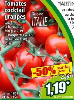 Norma Tomates cocktail grappes offre