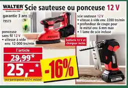 Norma WALTER Scie sauteuse ou ponceuse 12 V offre