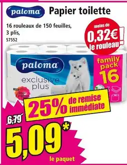 Norma PALOMA Papier toilette offre