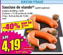 Norma Saucisse de viande offre