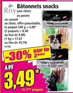 Norma Roy Bâtonnets snacks offre