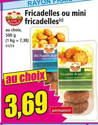 Norma Gut Bartenhof Fricadelles ou mini fricadelles offre