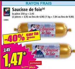 Norma HURST Saucisse de foie offre