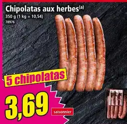 Norma Chipolatas aux herbes offre