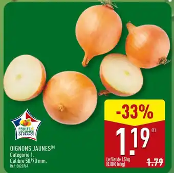 ALDI Oignons jaunes offre