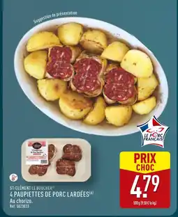 ALDI ST-CLÉMENT LE BOUCHER 4 paupiettes de porc lardées offre