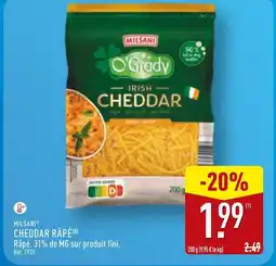 ALDI MILSANI CHEDDAR RÂPÉ offre