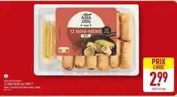 ALDI ASIA GREEN GARDEN 12 MINI NEMS AU PORC offre