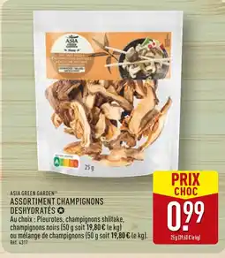 ALDI ASIA GREEN GARDEN ASSORTIMENT CHAMPIGNONS DESHYDRATÉS offre