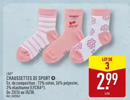 ALDI L&D Chaussettes de sport offre