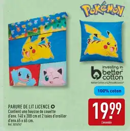 ALDI Pokémon Parure de lit licence offre