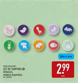 ALDI HOME CREATION SET DE TAMPONS offre