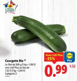 Lidl Courgette Bio offre