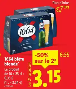 Lidl 1664 Bière blonde offre