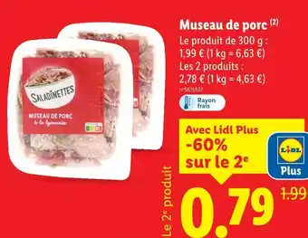 Lidl Saladinettes Museau de porc offre