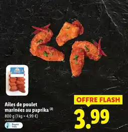 Lidl Ailes de poulet marinées au paprika offre