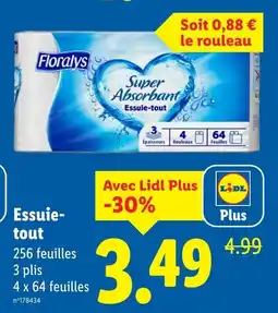 Lidl Florays Essuie-tout offre
