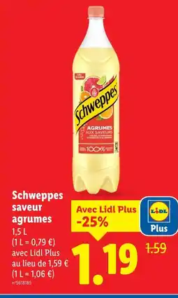 Lidl Schweppes saveur agrumes offre