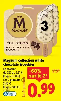 Lidl Magnum collection white chocolate & cookies offre