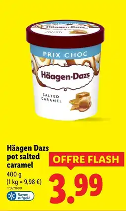 Lidl Häagen-Dazs pot salted caramel offre