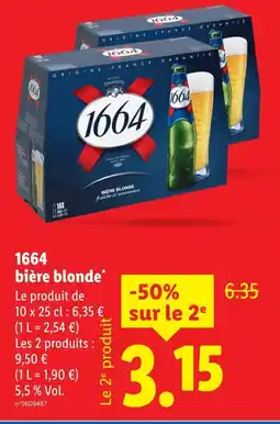 Lidl 1664 bière blonde offre