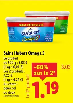 Lidl St Hubert Saint Hubert Omega 3 offre