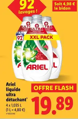 Lidl Ariel Liquide ultra détachant offre