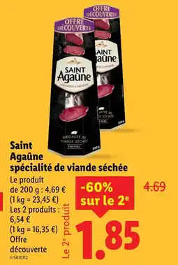 Lidl SAINT AGAUNE Spécialité de viande séchée offre