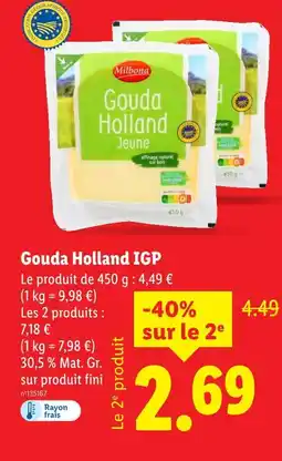 Lidl MILBONA Gouda holland IGP offre
