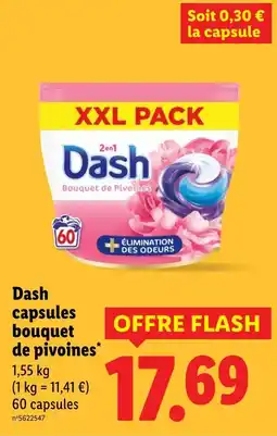 Lidl DASH capsules bouquet de pivoines offre