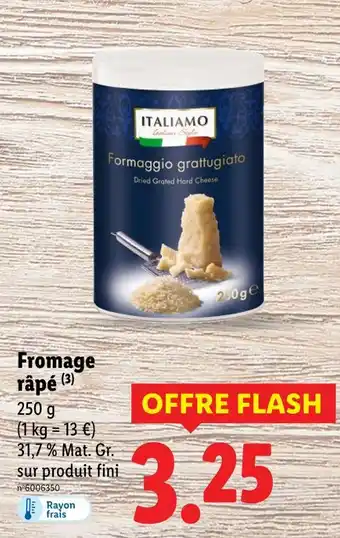 Lidl ITALIAMO Fromage râpé offre