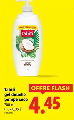 Lidl Tahiti gel douche pompe coco offre
