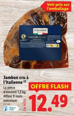 Lidl ITALIAMO Jambon cru à l’italienne offre